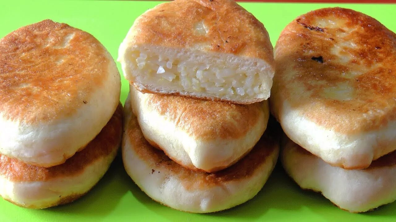 Пирожки с рисом и яйцом фото Жареные пирожки с рисом и яйцом / Fried pies with rice and egg - YouTube