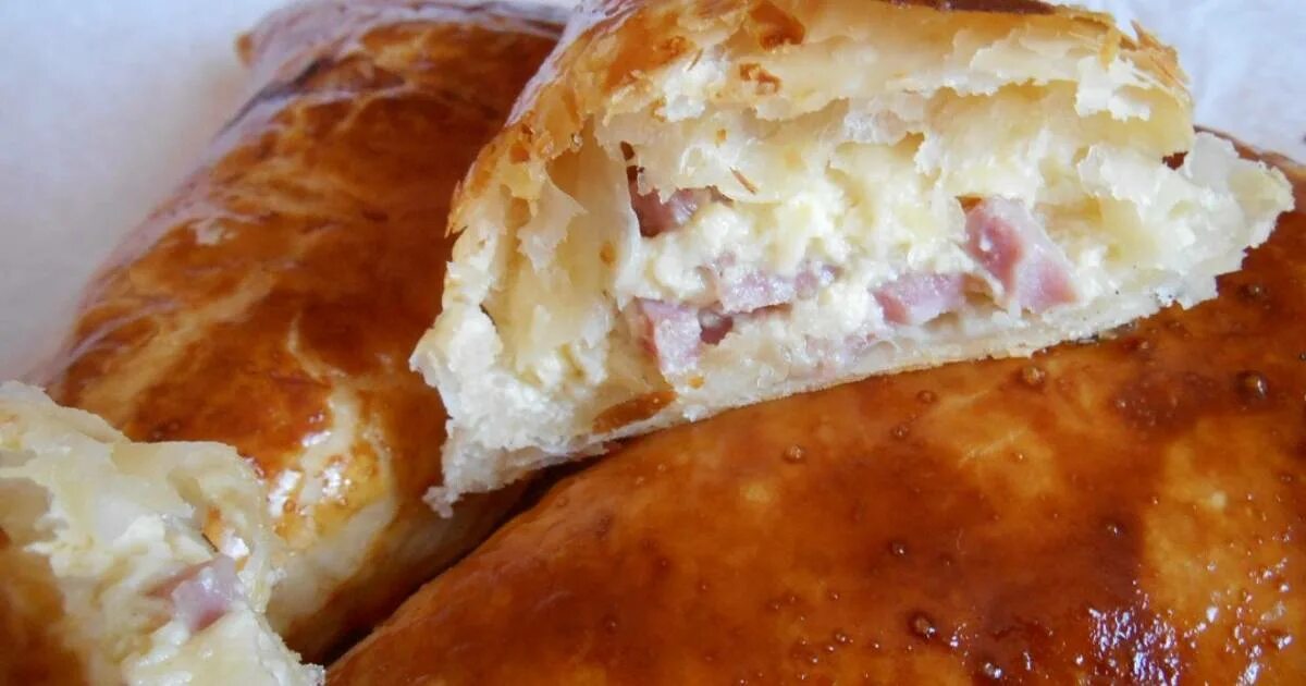 Пирожки с сыром фото Слоеные пирожки с ветчиной и сыром - покроковий рецепт з фото. Автор рецепта Ann