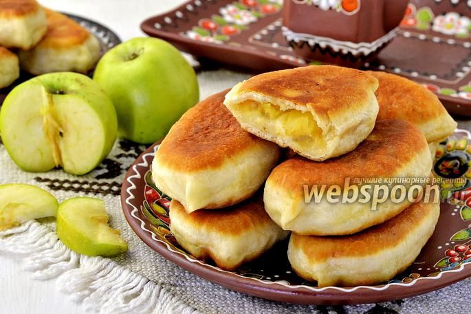 Пирожки жареные с яблоками с фото Жареные пирожки с яблоками Рецепт (с изображениями) Кулинария