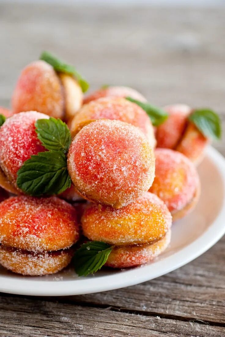 Пирожное персики рецепт фото Cooking Classy: Peach Cookies That Look Like a Real Peach! Peach cookies, Sweet 