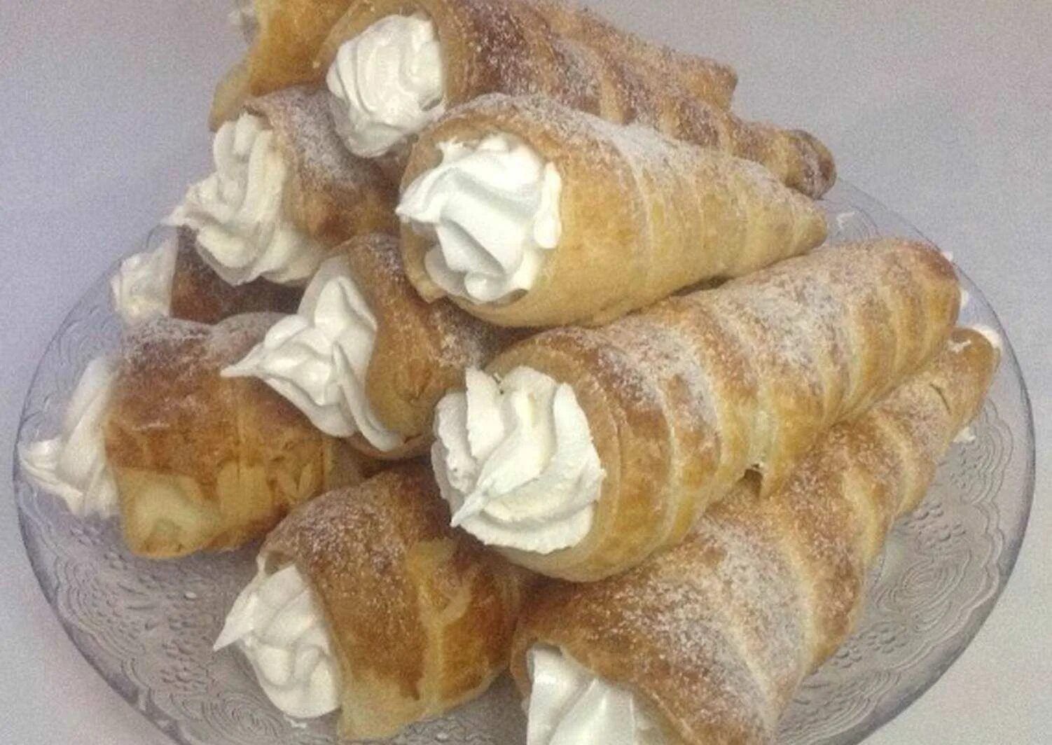 Пирожное трубочка с кремом фото Тесто для трубочек с кремом eCookie.ru