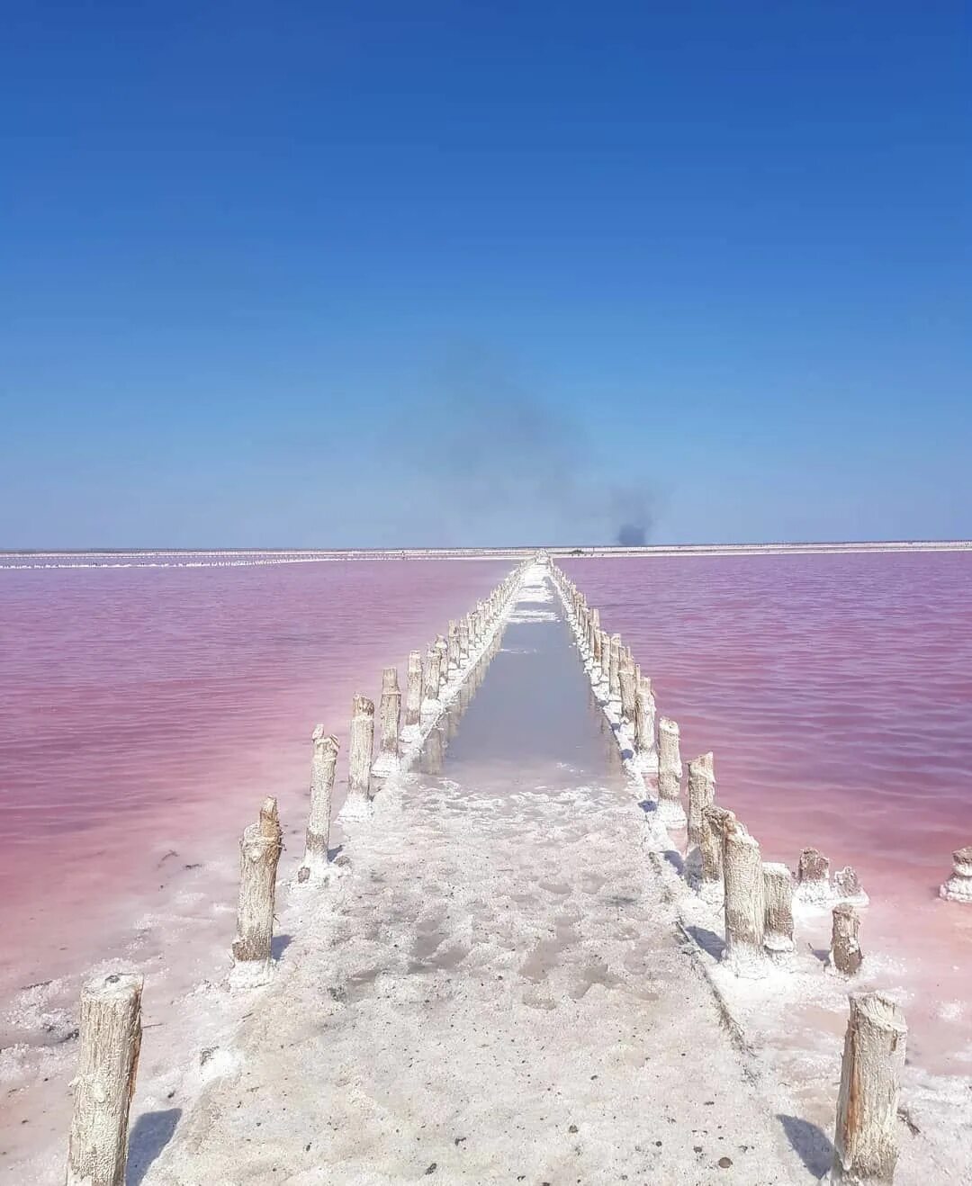 Пирс у озера сасык сиваш фото Pink mineral lake in Crimea. Salt mine. LET'S КРЫМ! .... Розовое озеро, Озера, Л