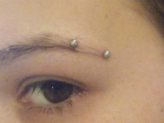 Пирсинг брови фото Horizontal Eyebrow Piercing Eyebrow piercing, Eyebrow piercing horizontal, Face 