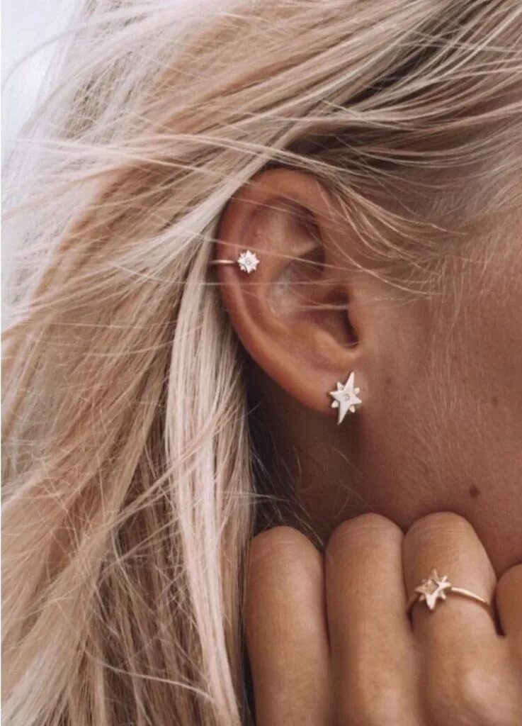 Пирсинг уха фото girlfeed Ear piercings helix, Earings piercings, Cute ear piercings