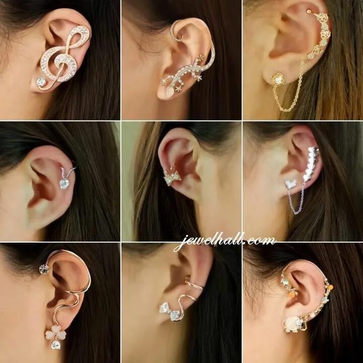 Пирсинг ушей 2024 модный фото Pin by Magda Hrdz on ♥ Miher*-* Earrings, Fashion earrings, Ear piercings
