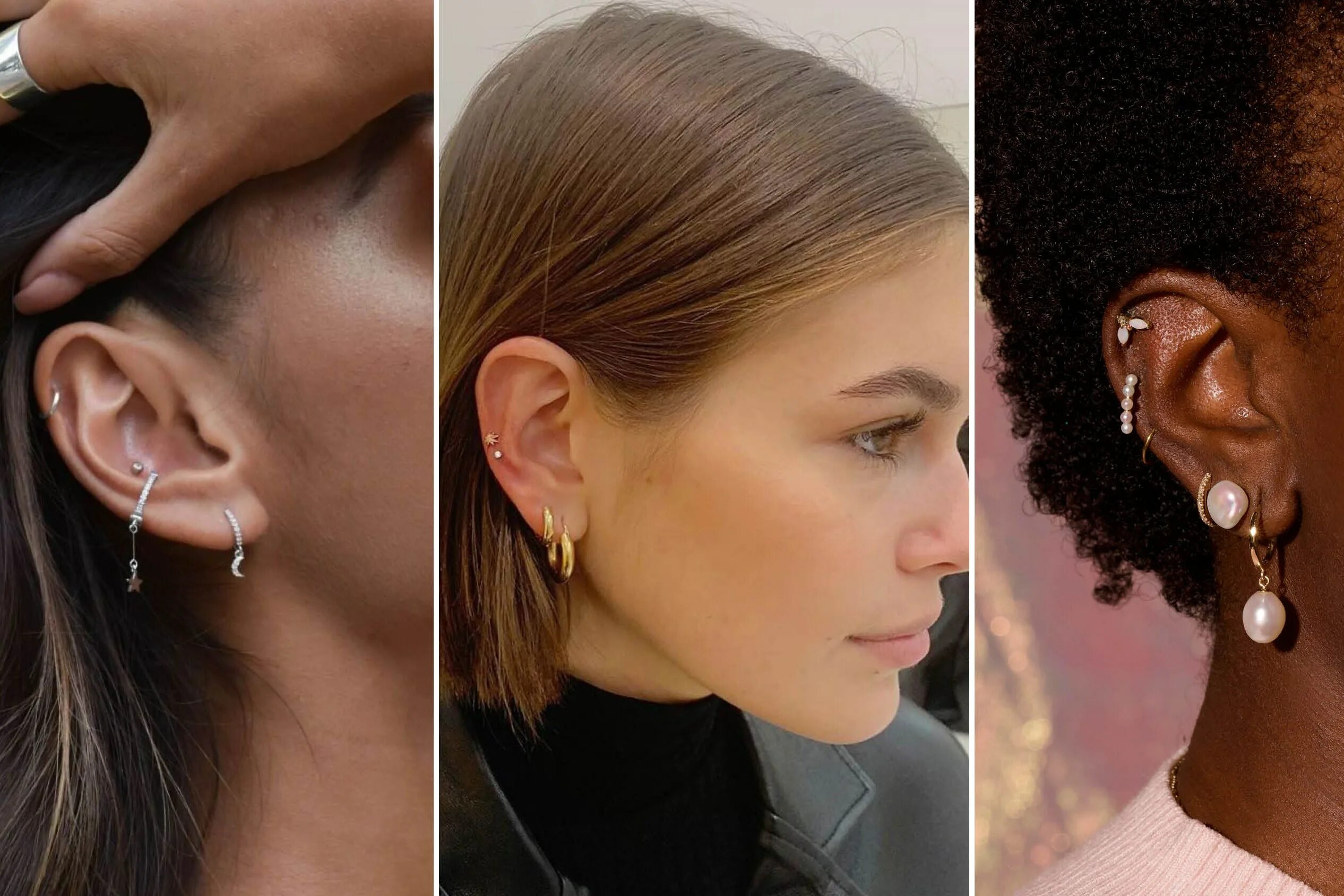 Пирсинг ушей 2024 модный фото Buy closed up ear piercing cheap online