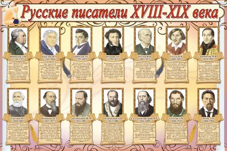 Писатели 18 века фото Литература. Стенды для школы от производителя.