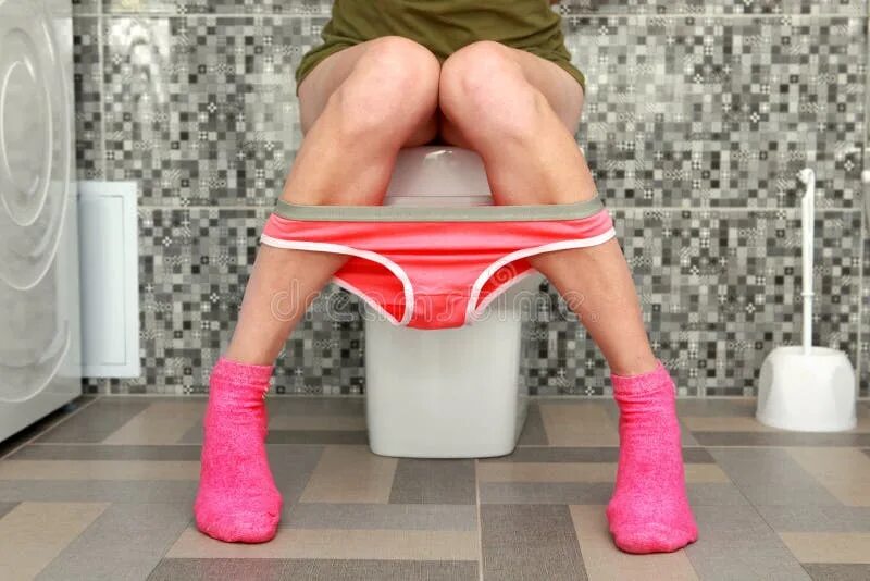 Писающие в туалете фото Panties of Woman Which Sits on Toilet Bowl Stock Image - Image of mast, legs: 84