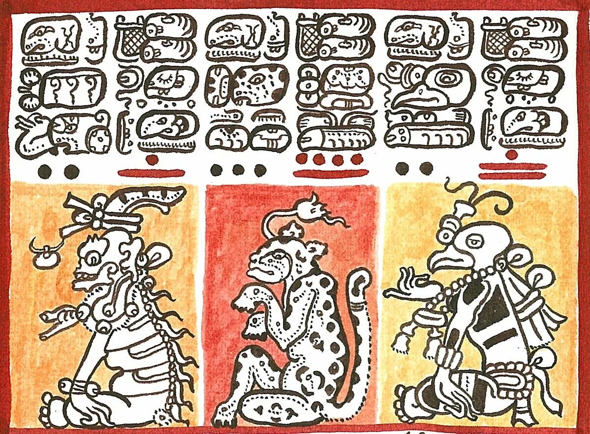Письменность майя фото File:Detail of Codex Dresdensis drawn by Lacambalam.jpg - Wikipedia