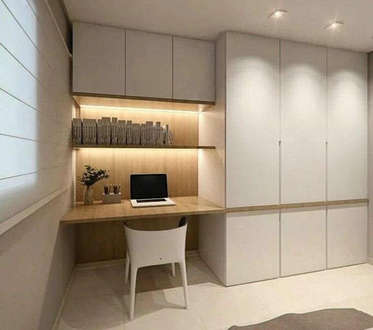 Письменный стол в шкафу фото Aménagement placard chambre, Amenagement placard, Décor de bureau à domicile