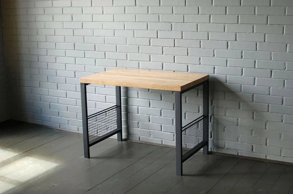 Письменный стол в стиле лофт loftdc Стол рабочий письменный на металлических ножках дуб Design Work - купить за 3389