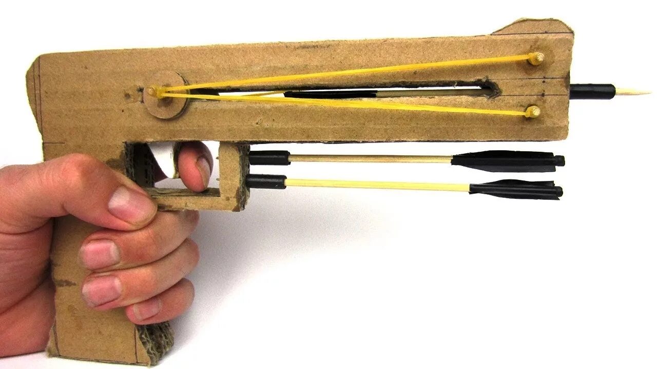 Пистолет своими руками в домашних условиях DIY How To Make Cardboard Gl0ck 19 That Sh00ts With Magazine - YouTube
