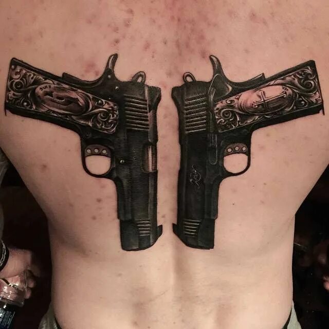 Пистолеты тату фото Done today on Brantley Gilbert thanks for the in 2023 Rose tattoos for men, Tatt