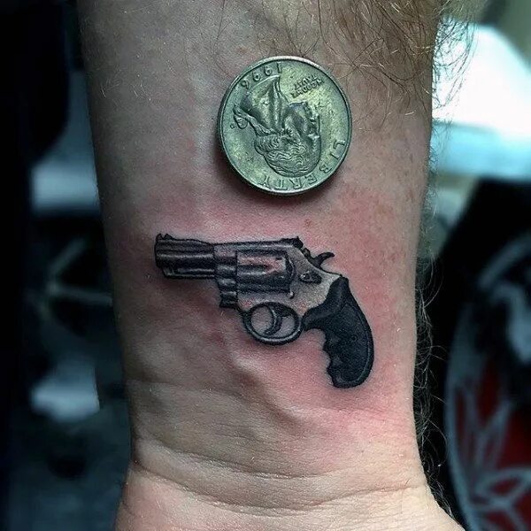 Пистолеты тату фото 80 Pistol Tattoos For Men - Manly Sidearm Designs Tattoos for guys, Cool tattoos