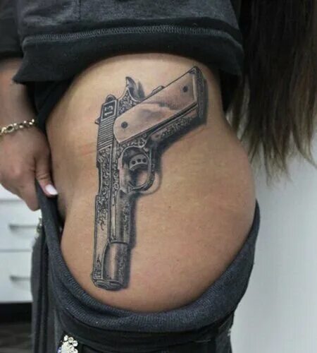 Пистолеты тату фото Тату с пистолетом. Паф! Crazy Tattoo Дзен