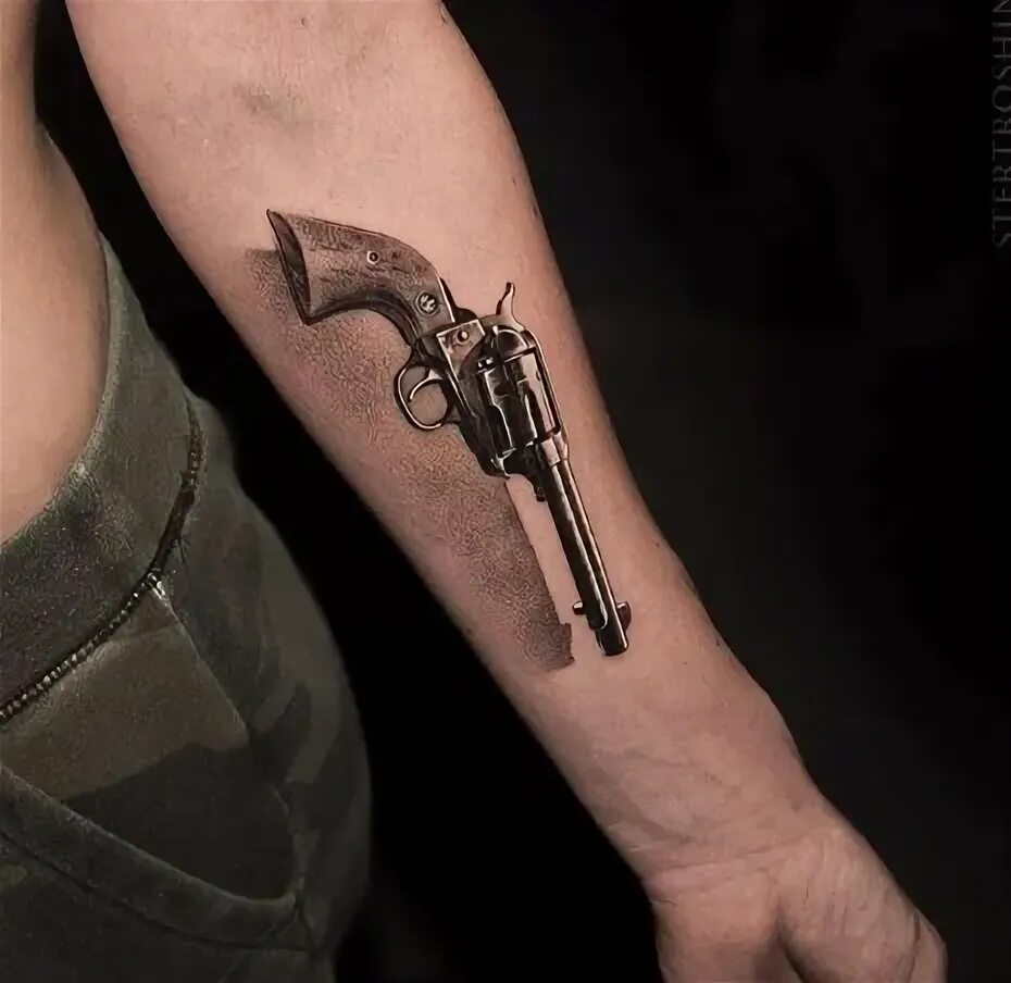 Пистолеты тату фото Tattoo * Значение тату: Револьвер