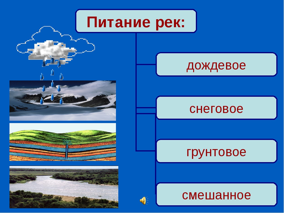 Питание реки фото Причина грунтового питания рек