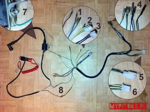 Питбайк как подключить два желтых провода SETTING THE LIGHT ON PITBIKE Installing lighting on a pitbike worries quite a la