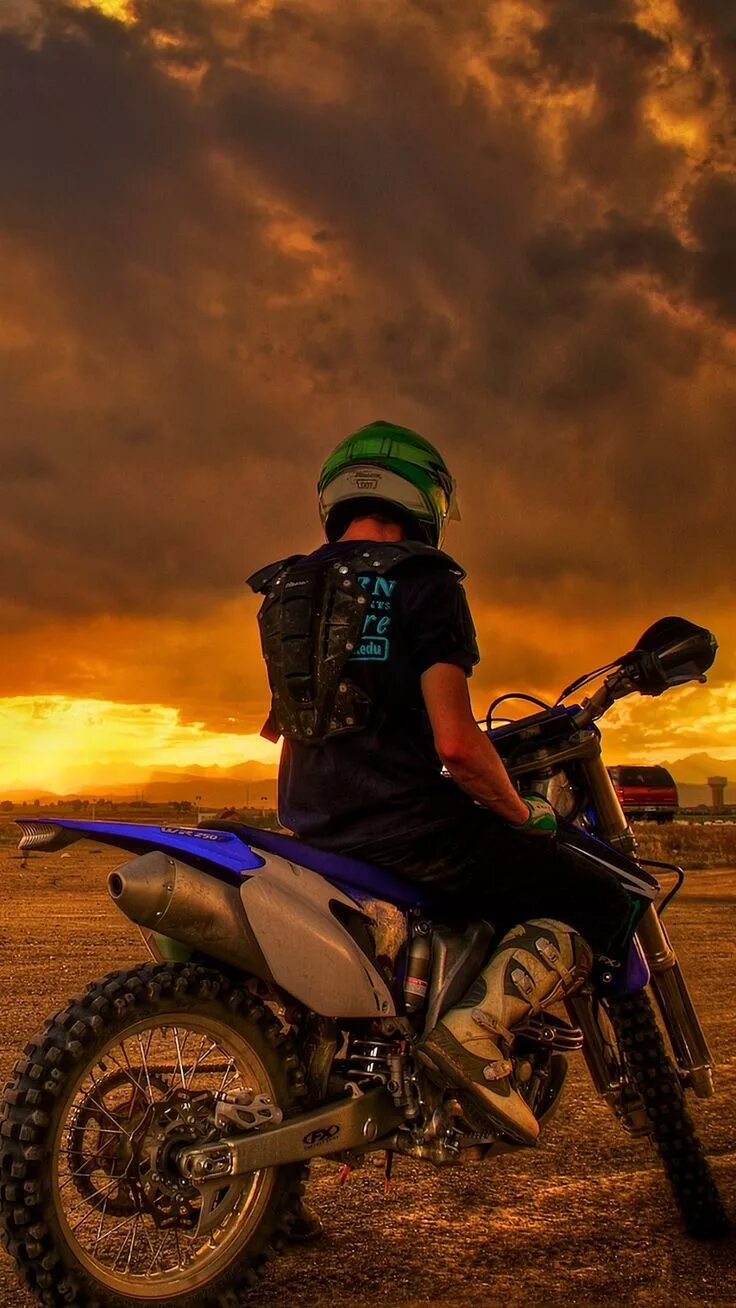 Питбайк красивое фото на обои Wallpapers freestyle motocross, motorcycle, sunset, ktm, bicycle Motorcross bike