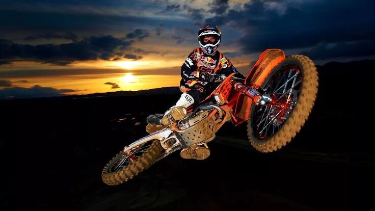 Питбайк красивое фото на обои Afternoon Race wallpapers (125 Wallpapers) - HD Wallpapers Ktm motocross, Motocr