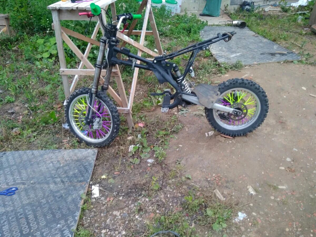 Питбайк самоделка Купить б/у Pitster Pro LX5 160 карбюратор 4 передачи в Снегирях: зелёный питбайк