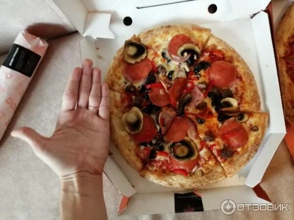 Пицца 50 см фото Отзыв о Пицца Додо Пицца "Додо" Для любителей маслины.
