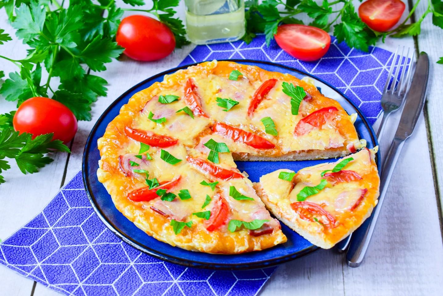 Пицца без дрожжей фото Бекон детям - 5 рецептов - 1000.menu