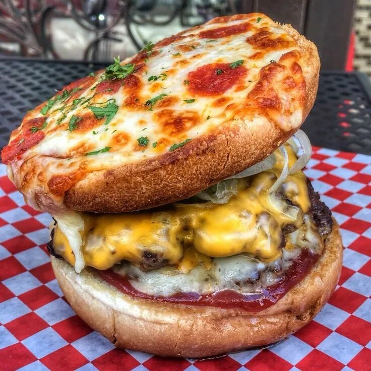 Пицца бургер рецепт с фото Pin on Burger