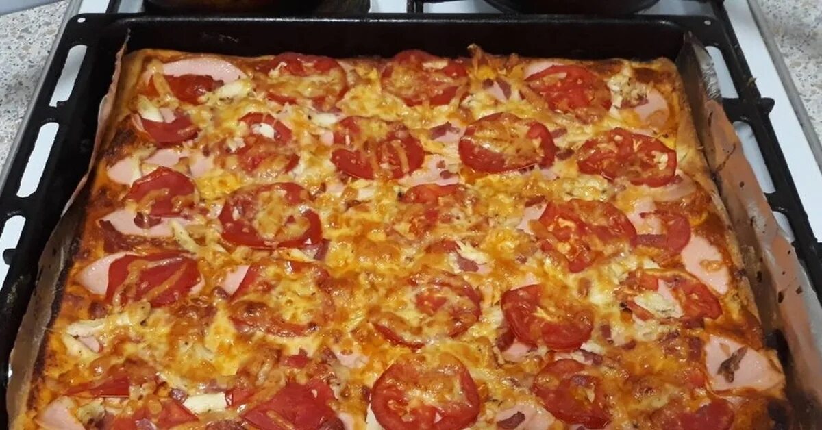 Пицца домашняя рецепты пошаговые фото Домашняя пицца Пикабу