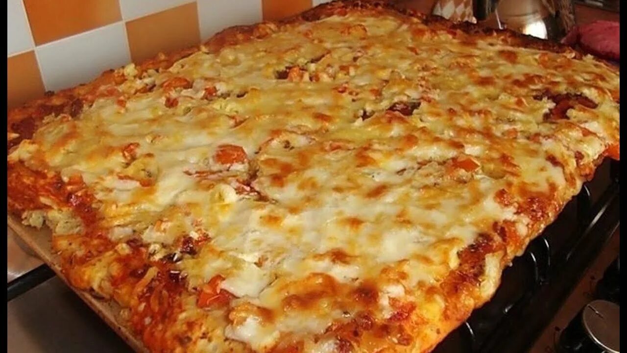 Пицца домашняя рецепты пошаговые фото Воздушная Домашняя Пицца с Сосисками на Толстом Тесте - YouTube