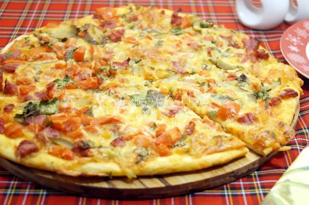 Пицца духовке рецепт с фото Быстрая тонкая пицца в духовке Recipe Cooking, Pizza, Thin pizza