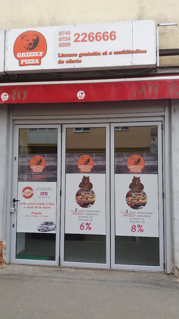Пицца гриззли восточная ул 26б фото Grizzly Pizza, +40 745 226 666, Strada Șureanu 4, Sibiu 550289, Rumeenia