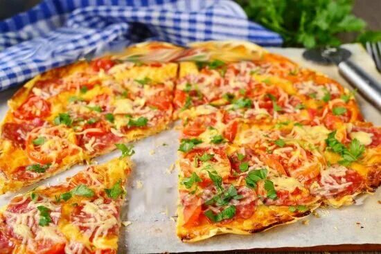 Пицца из лаваша рецепт фото пошаговый Быстрая пицца на лаваше Вкусные рецепты домашней выпечки Дзен