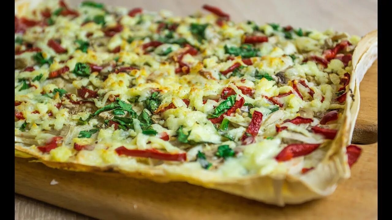 Пицца из лаваша рецепт фото пошаговый Диетическая пицца на лаваше Dietary pizza on pita - YouTube