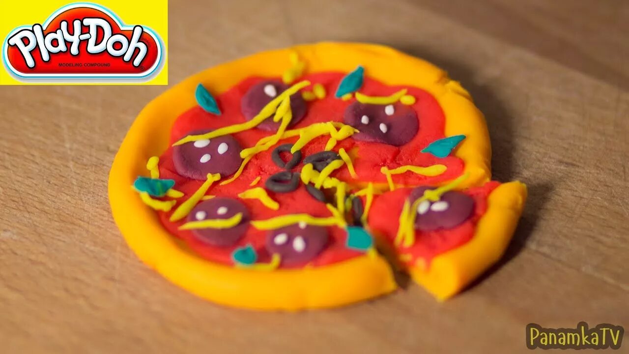 Пицца из пластилина фото Play Doh Pizza. Making real pizza! - YouTube