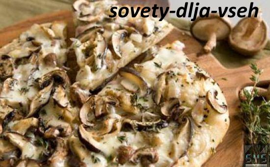 Пицца из сухих грибов рецепт с фото Лучшие рецепты пиццы с грибами