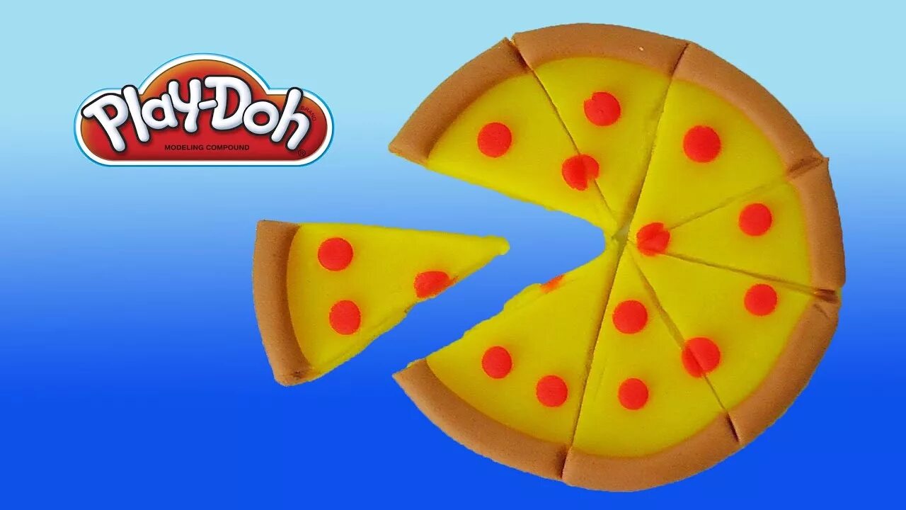 Пицца из воздушного пластилина фото Play Doh Pepperoni Pizza - YouTube