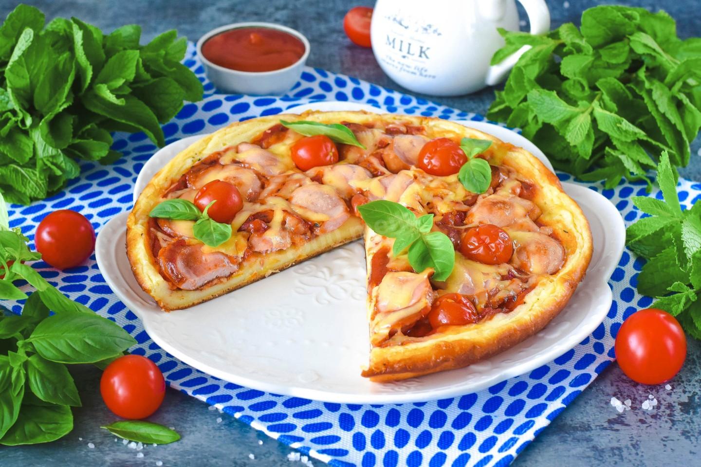 Пицца минутка фото Пицца Минутка на сковороде рецепт фото пошагово и видео - 1000.menu