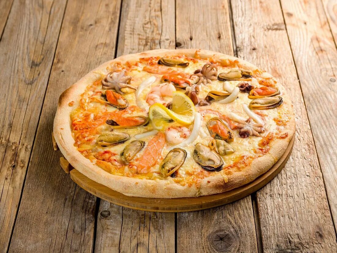 Пицца морская фото Leva Pizza заказать доставку еды. Меню ресторана "Leva Pizza" в Москве