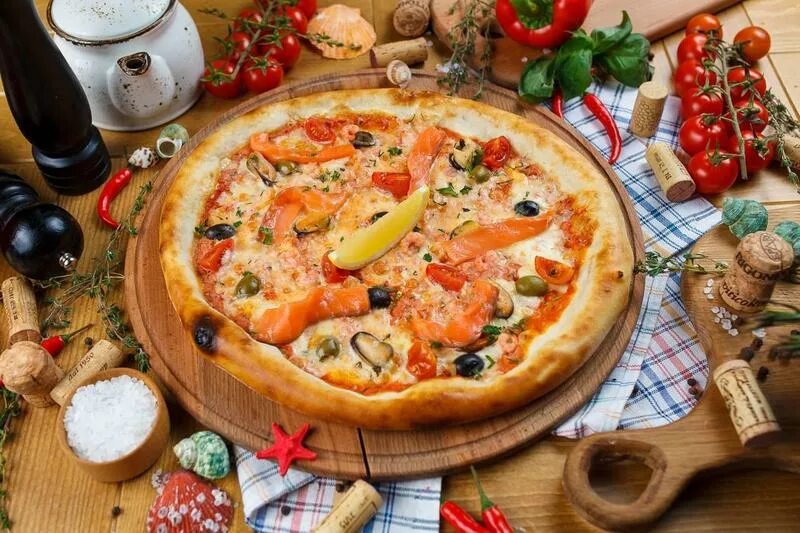 Пицца морская фото Пицца с морепродуктами от Кинг Конг пицца и Мистер Чанг Екатеринбург Единая Служ