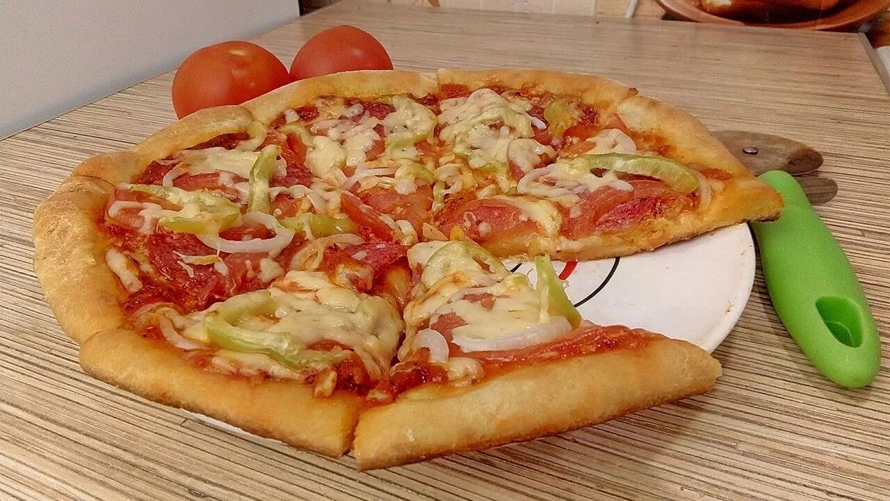 Пицца на кефире пошагово с фото Пицца на сковороде без дрожжей своими руками