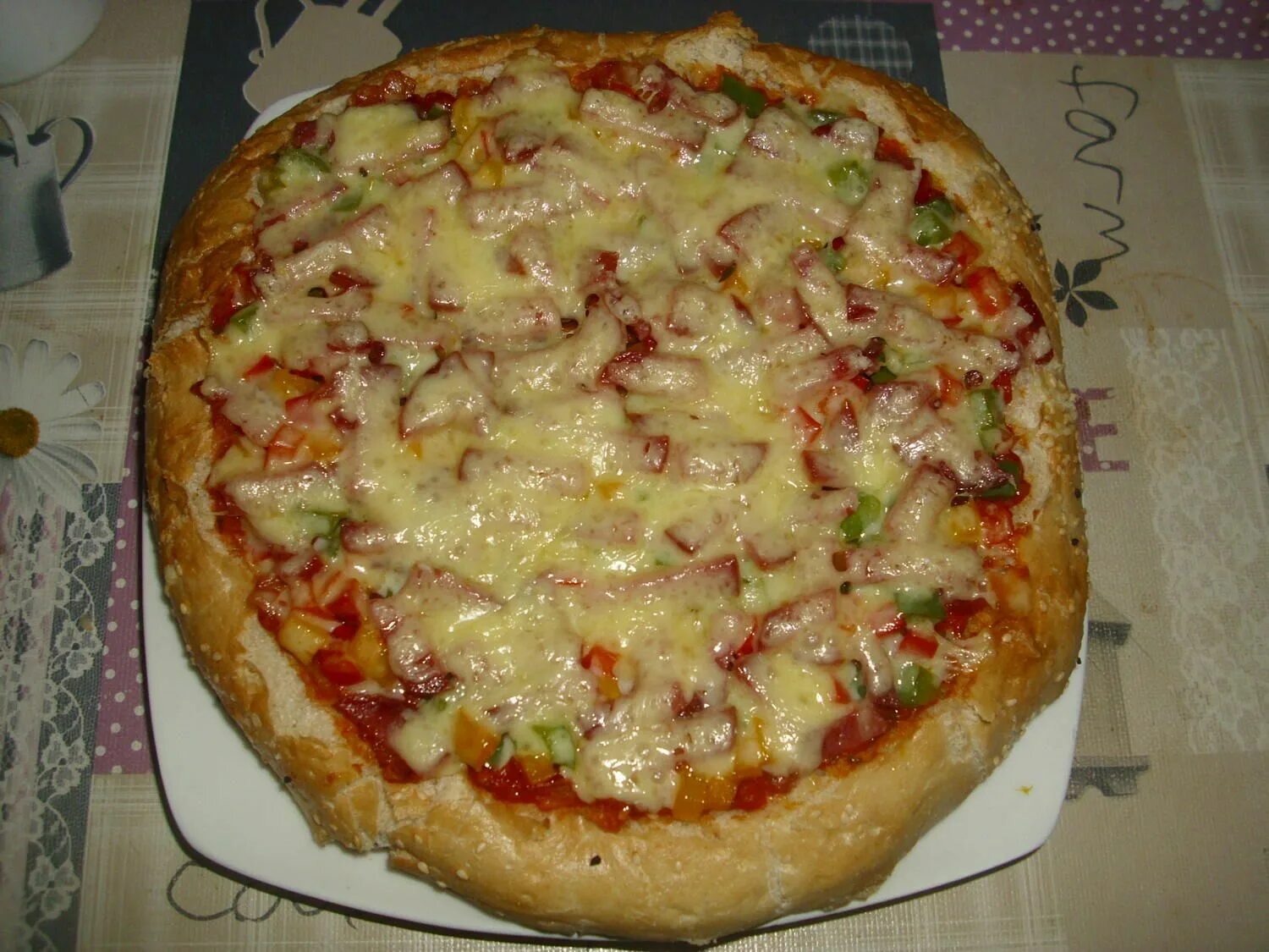 Пицца на лепешке рецепт с фото Fladenbrot Pizza - Rezept mit Bild Rezept Fladenbrot pizza rezepte, Fladenbrot p