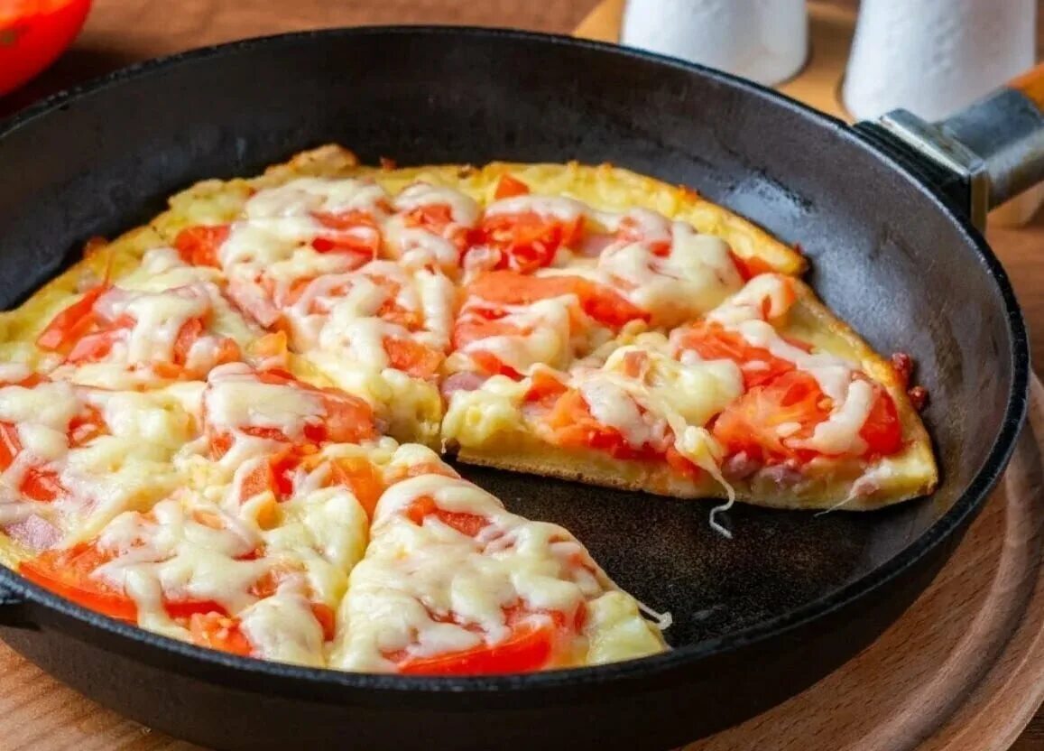 Пицца на сковороде пошаговое фото Пицца на сковороде за 10 минут пошаговый eCookie.ru