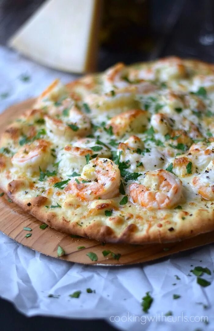 Пицца на воде рецепт с фото Shrimp Scampi Pizza Recipe Recipes, Cooking recipes, Homemade pizza