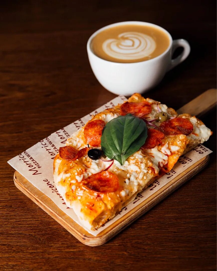 Пицца напитки чаи кофе фото Morning pizza: найдено 89 картинок