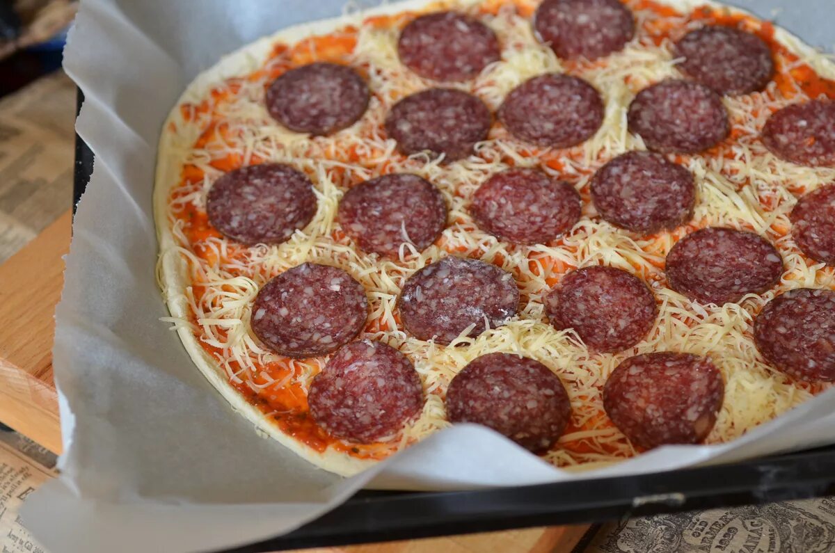 Пицца пепперони рецепт пошаговый с фото Пицца Пепперони (Pizza Peperoni)