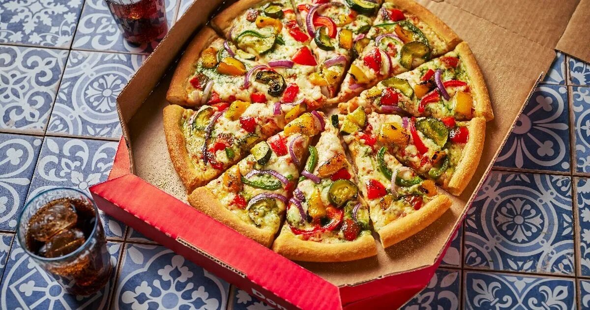 Пицца пролетарская ул 61 фото Domino's launches new veggie pizza with chargrilled courgette and pesto - Wales 