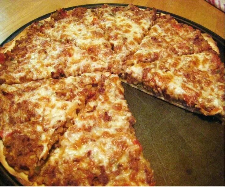 Пицца с фаршем рецепт с фото Hamburger taco pizza Comida