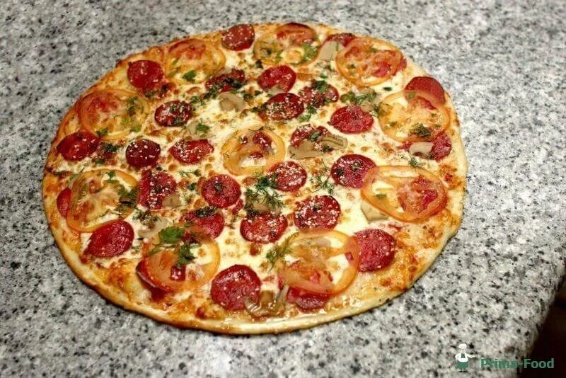 Пицца с колбасой домашняя фото Кулинарный портал prima-food.ru