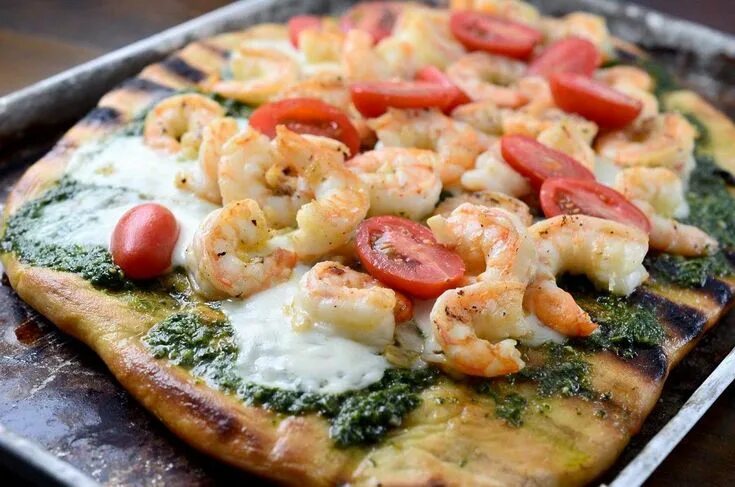 Пицца с креветками фото Grilled Shrimp Pesto Pizza Recipe - #Grilled #Pesto #Pizza #Recipe #SHRIMP, 2019